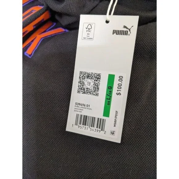 PUMA X RHUIGI Men's New York Casual Athletic Basketball Shorts Black L 539496-01 - Picture 13 of 13